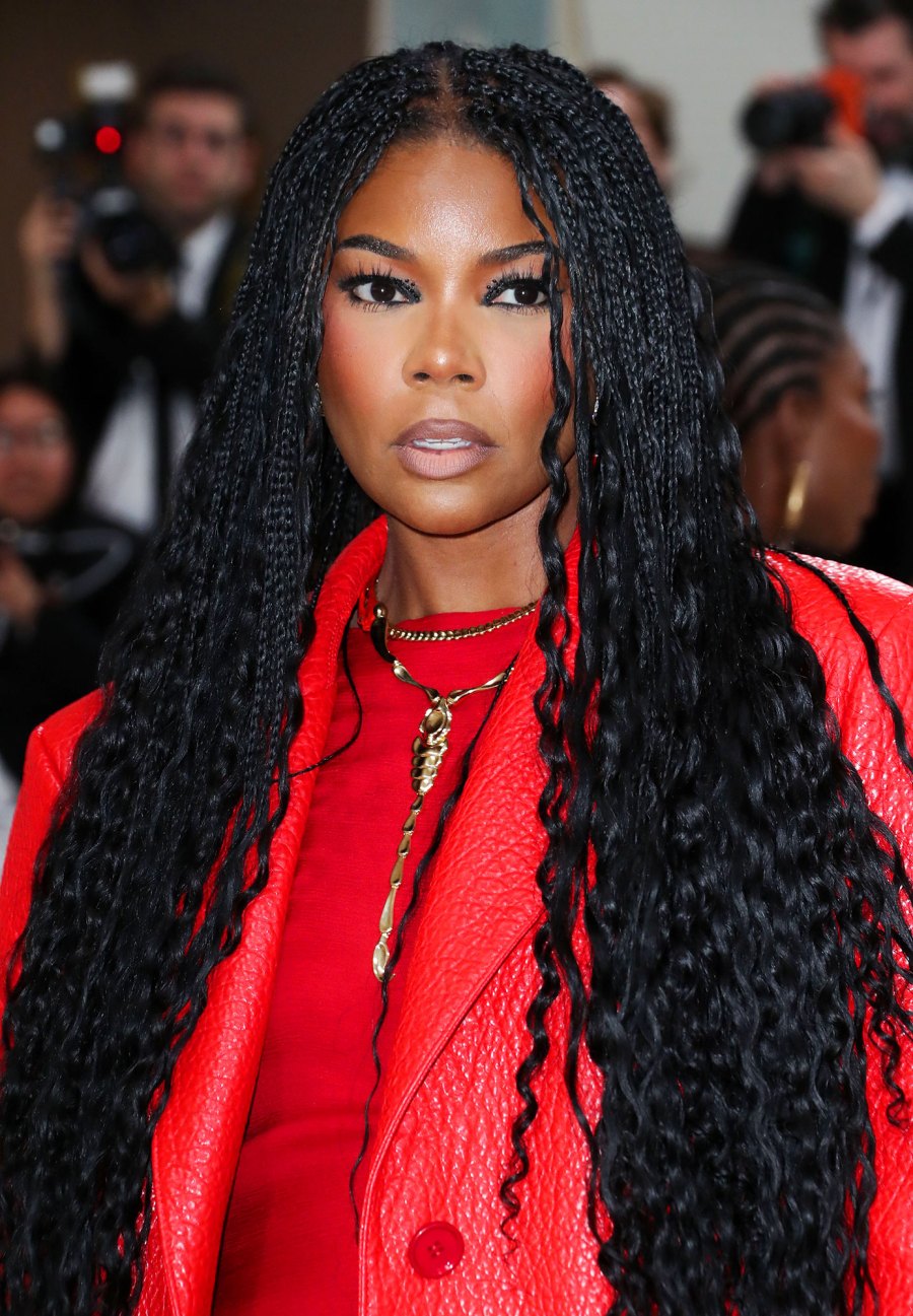 Makeup Moment Gabrielle Union Captivates in Crimson at 2023 Met Gala Poses With Husband Dwyane Wade