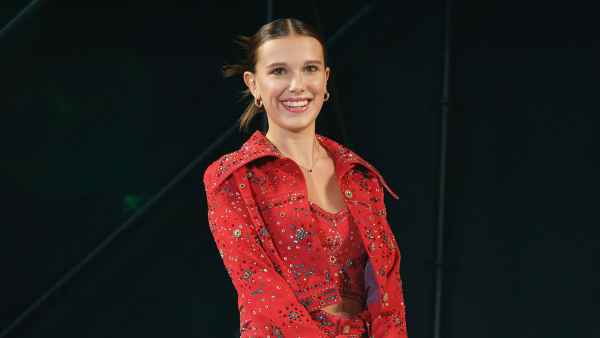 Millie Bobby Brown Shows Off Toned Legs in Sparkly Shorts at Osaka Comic Con Opening Ceremony: Pics