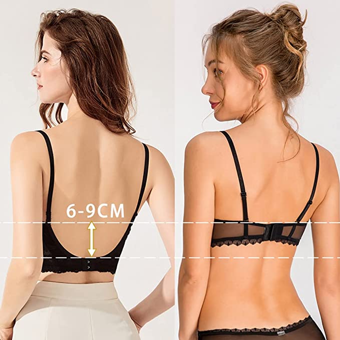Ningsige Low Back Underwire Lifting Bra