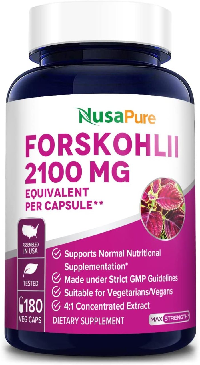 NusaPure Forskolin 2100mg Per Veggie Caps