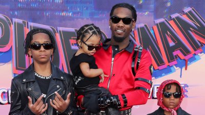 Offset Brings Sons to Into the Spider-Verse Premiere