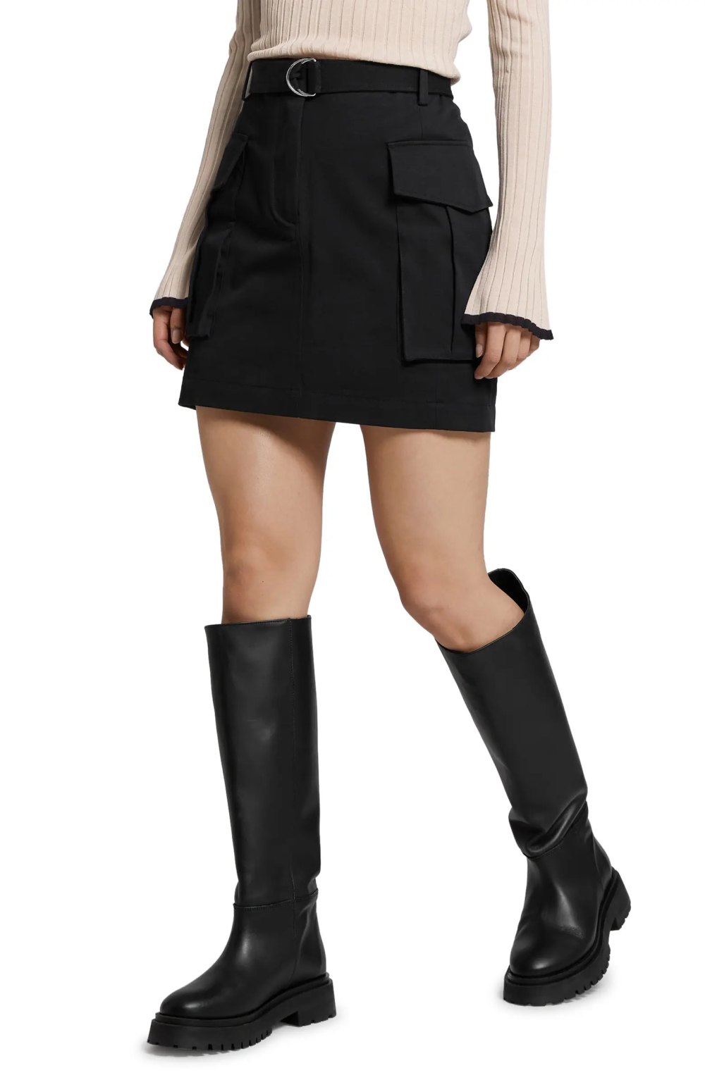 & Other Stories Belted Cargo Miniskirt