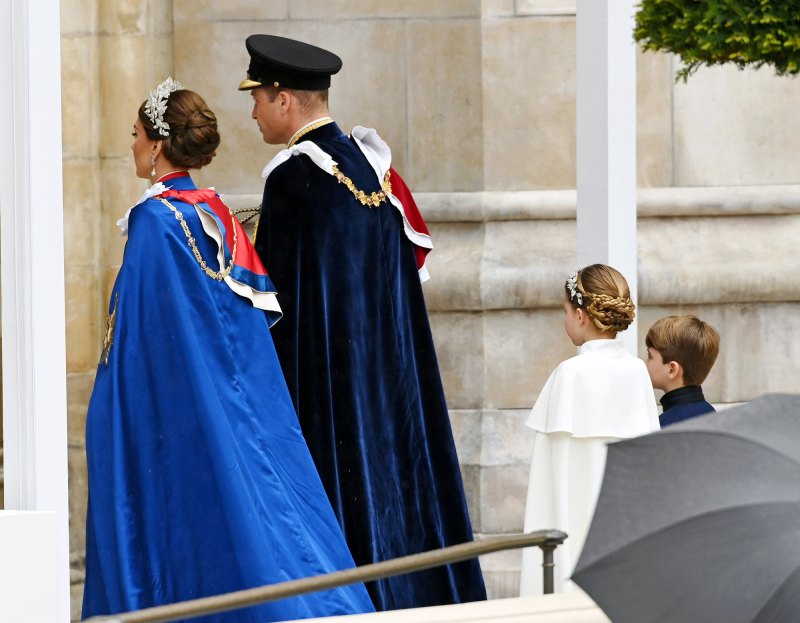 Princess Kate and Princess Charlotte Wear Matching Headpieces and Gowns 3