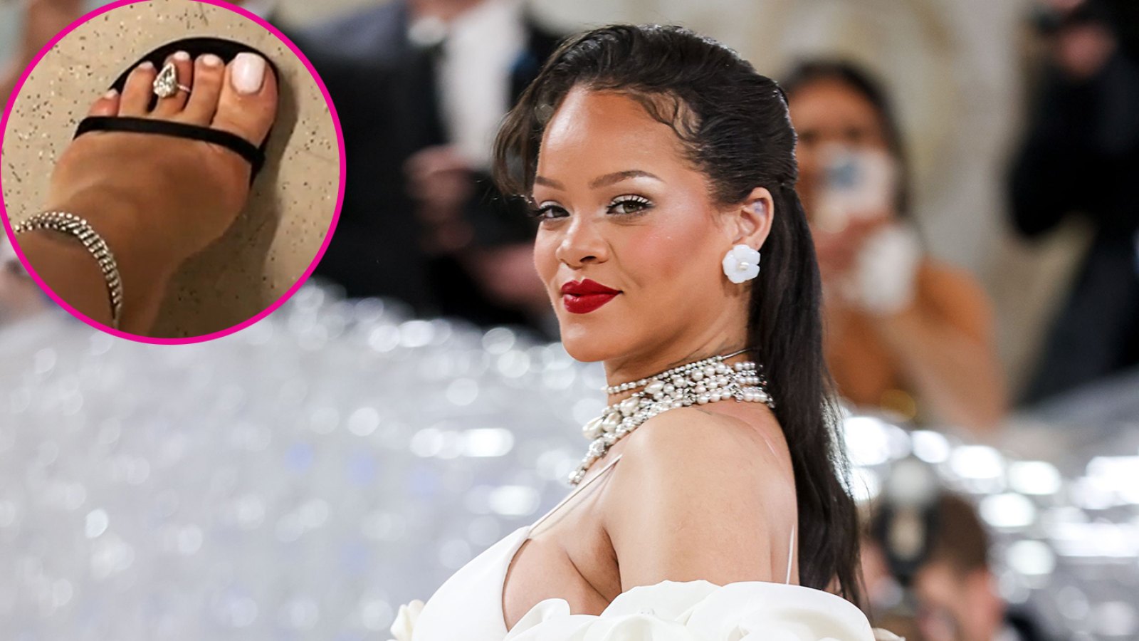 Rihanna Wears Diamond Toe Ring