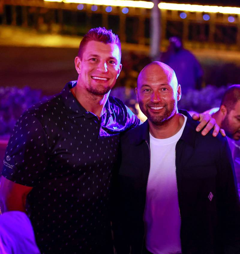 Rob Gronkowski and Derek Jeter Derek Jeter Invitational Hot Pics