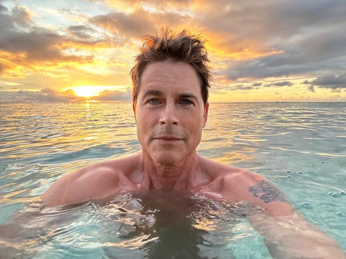 Rob Lowe Celebrates 33 Years of Sobriety With a Shirtless Ocean Selfie