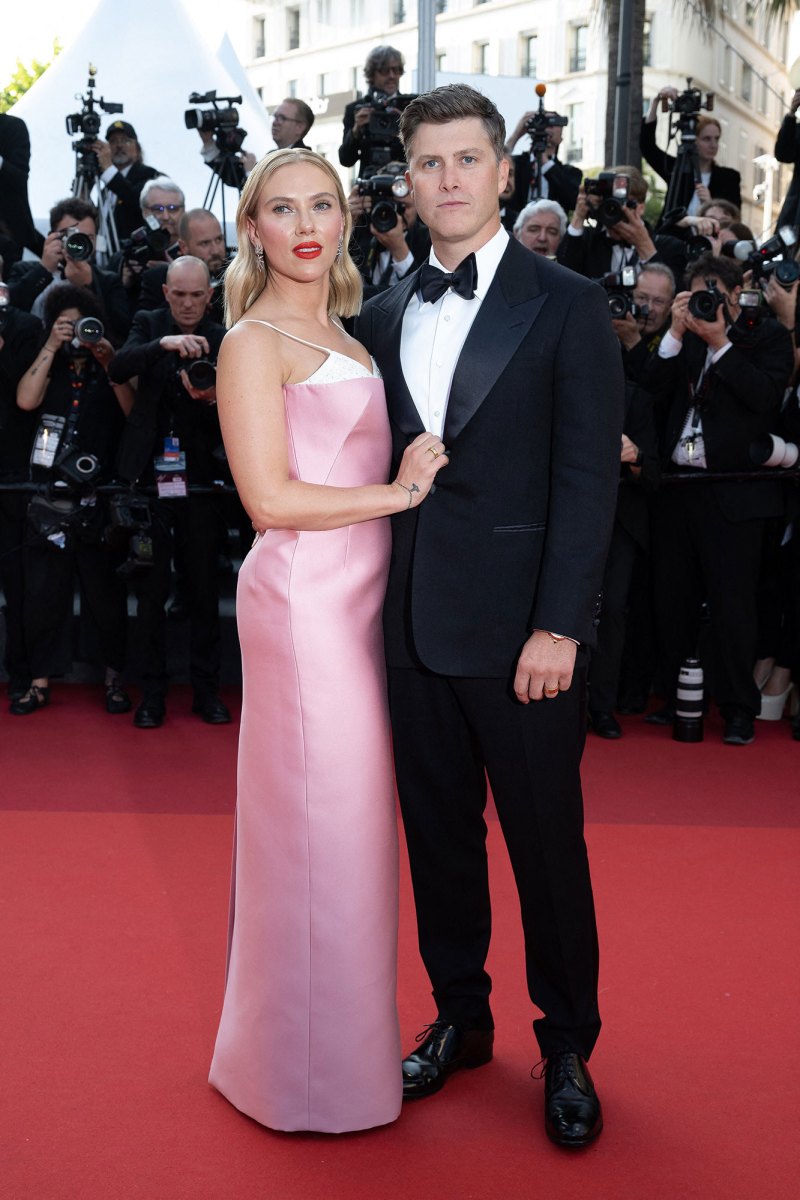 Scarlett Johansson and Colin Jost Make Rare Red Carpet Appearance at Cannes Film Festival: Photos