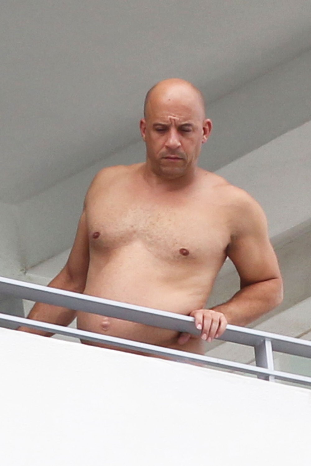 Vin Diesel Showcases Softer Figure While Lounging Shirtless in Miami — See His Not-So-Buff Bod