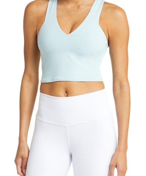 Alo Real Sports Bra in Chalk Blue at Nordstrom, Size X-Small