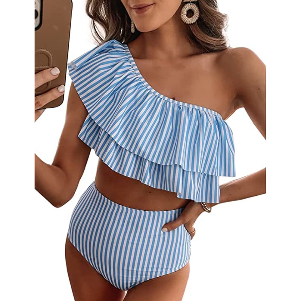 best-bathing-suits-for-large-busts-amazon-one-shoulder