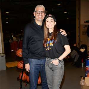 Emmy Rossum Attends New York Knicks Game 3 Weeks Postpartum With Husband Sam Esmail