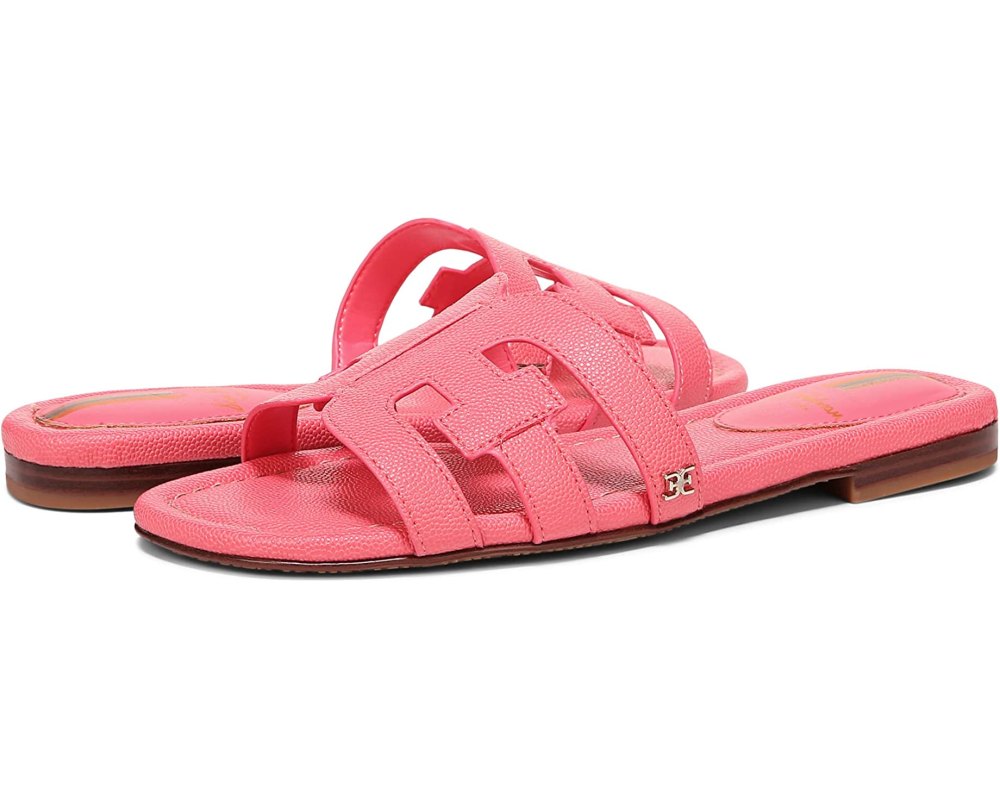 pink cutout sandals