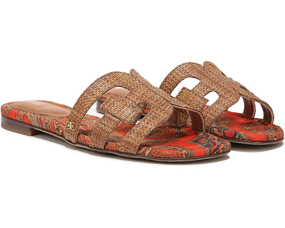 textured cutout sandals