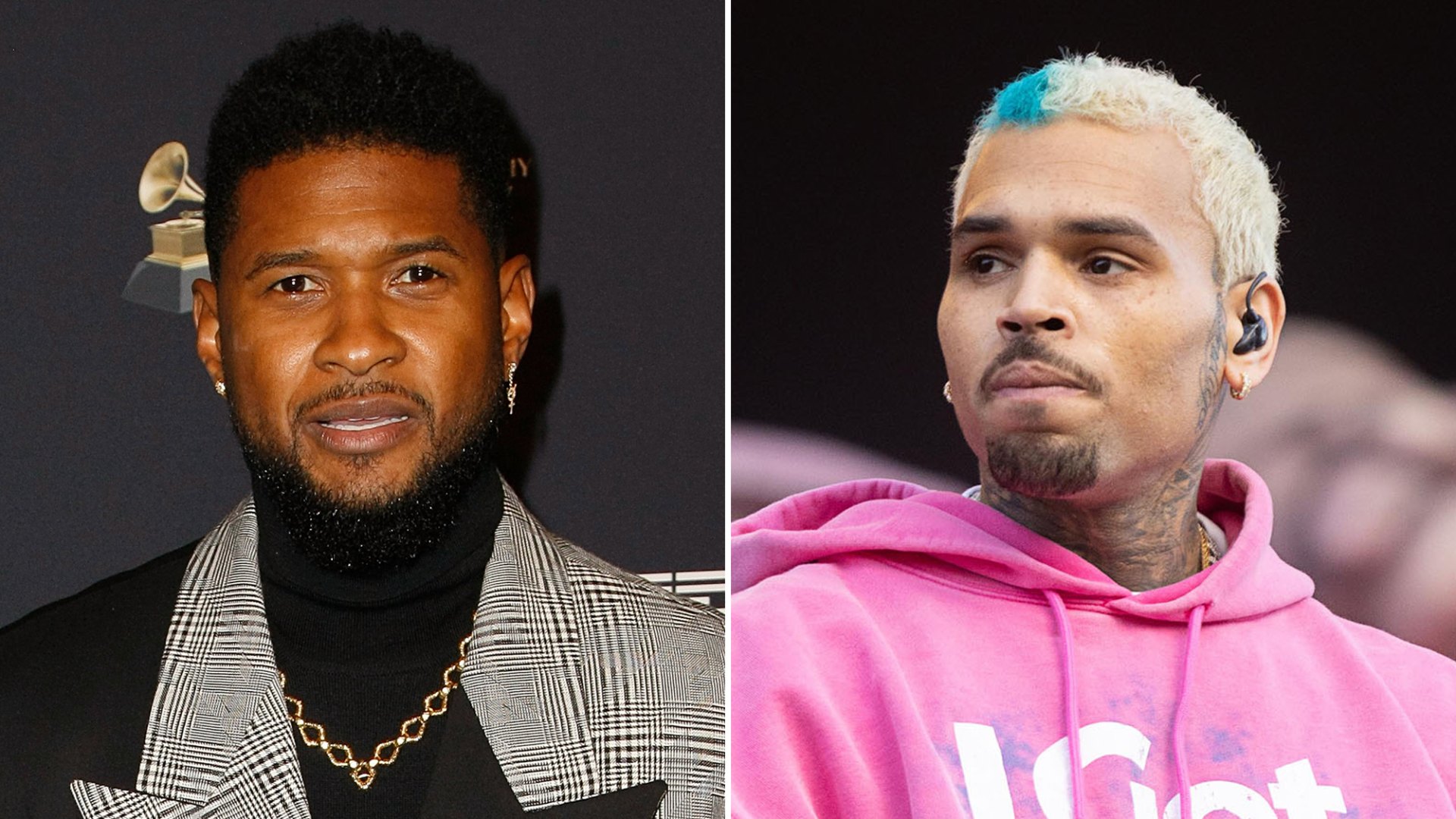 Usher and Chris Brown Spotted Getting into Argument Hours Before Separately Taking the Stage at Lovers & Friends
