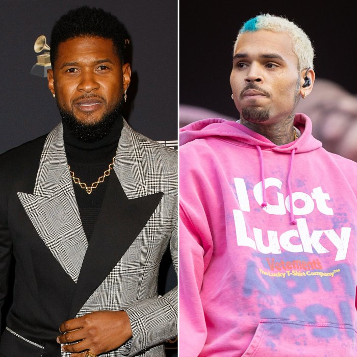 Usher and Chris Brown Spotted Getting into Argument Hours Before Separately Taking the Stage at Lovers & Friends