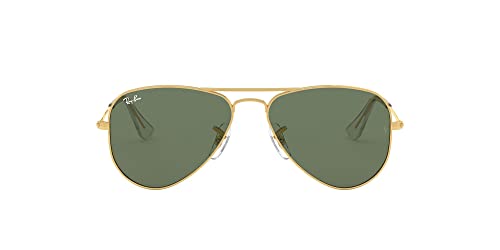 Early Amazon Prime Deals 15 Ray-Ban Rj9506S Metal Aviator Sunglasses, Arista/Dark Green, 52 mm