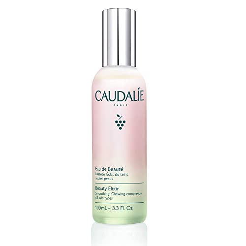 Caudalie Beauty Elixir Face Mist: Toner That Tightens Pores + Reduces Dullness + Sets Makeup, Full Size, 3.3 oz