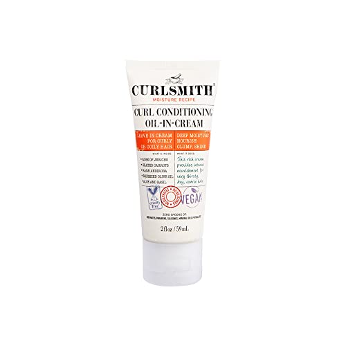 CURLSMITH - Curl Conditioning Oil in Cream - Vegan Leave in Conditioner for Curly and Coily Hair (2fl oz.)
