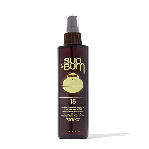Sun Bum SPF 15 Moisturizing Tanning Oil | Vegan and Hawaii 104 Reef Act Compliant (Octinoxate & Oxybenzone Free) Broad Spectrum Moisturizing UVA/UVB Sunscreen Tanning Oil | 8.5 oz