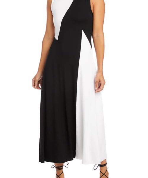 Karen Kane Sleeveless Colorblock Maxi Dress in Bww at Nordstrom, Size X-Large