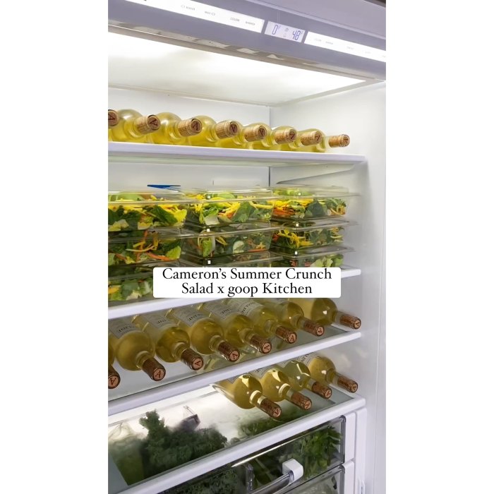Cameron Diaz Shows Off Her Fridge Stocked With Nothing But Salad and White Wine