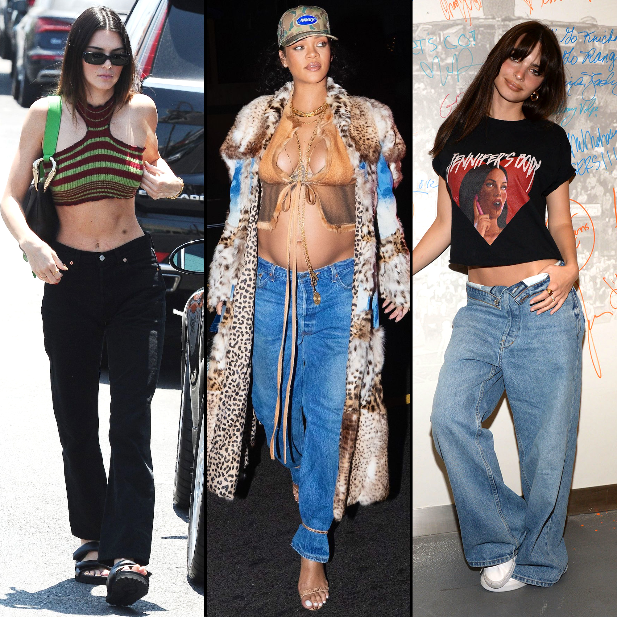 See Stars Slay Low-Rise Jeans: Rihanna, Bella Hadid, More: Pics