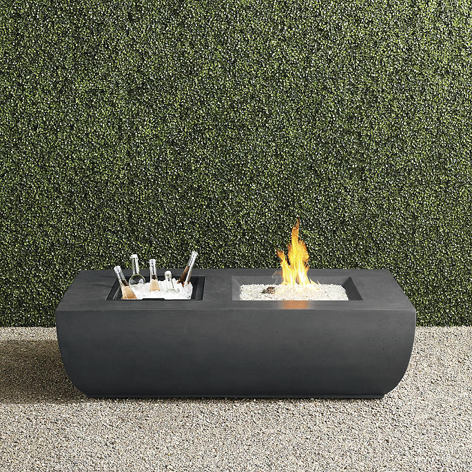 Mission Fire Table with Beverage Tub