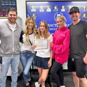 Tarek El Moussa and Ex-Wife Christina Hall Reunite for Daughter Taylors 6th Grade Graduation