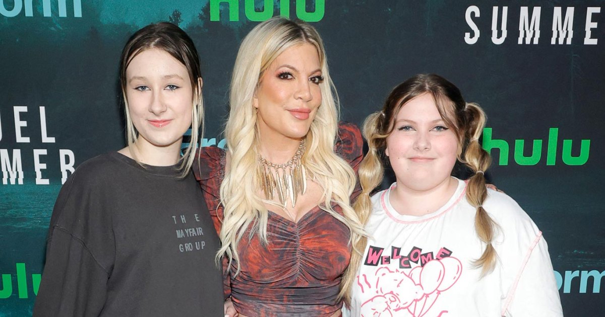 GNO!  Tori Spelling walks the red carpet with her daughters after mold issues