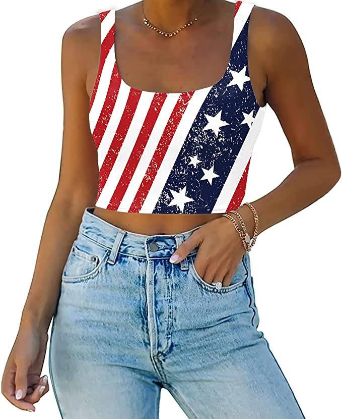 American flag crop top