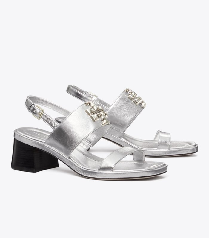 silver heeled sandals