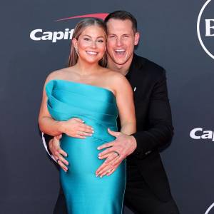 2023 ESPY Awards Red Carpet 276 Andrew East and Shawn Johnson East