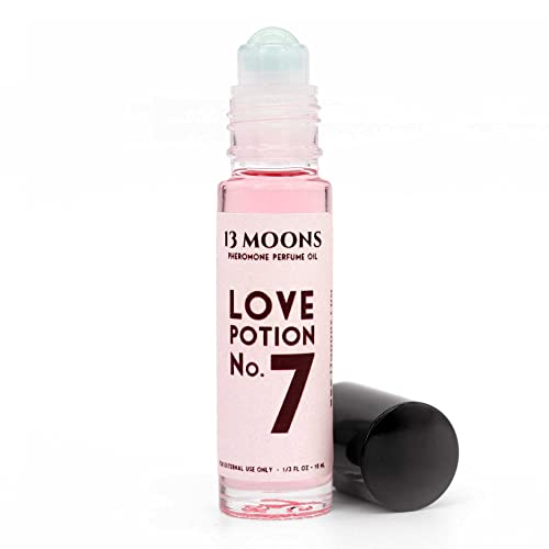 13 Moons Love Potion Number 7 Pheromone Infused Perfume Roll-on Oil, Strong Attraction Unisex Pheromones…
