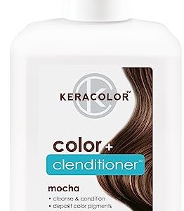 Keracolor Clenditioner MOCHA Hair Dye – Semi Permanent Hair Color Depositing Conditioner, Cruelty-free, 12 fl oz (Pack of 1)