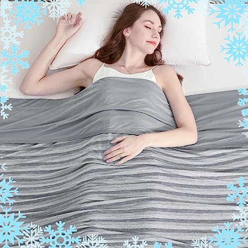 Ailemei Direct Cooling Throw Blanket for Hot Sleepers,Double Sided Cold Effect, Lightweight Breathable Summer Blanket, Throw Blankets for Couch, Transfer Heat to Keep Body Cool Night Sweats,50