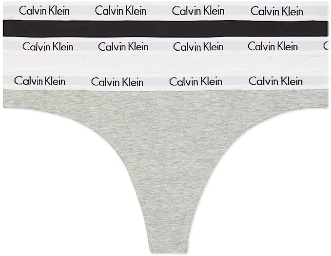 Calvin Klein Women's Signature Cotton Logo Thong Panties