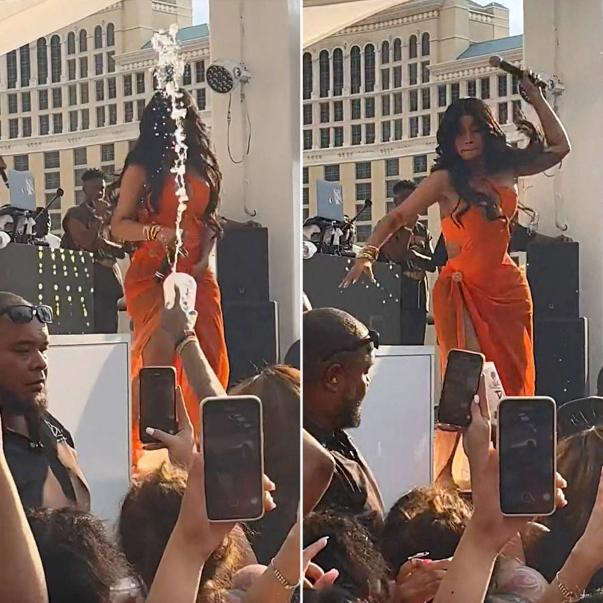 Cardi B Throws Microphone at Concertgoer for Tossing a Drink on Her ...