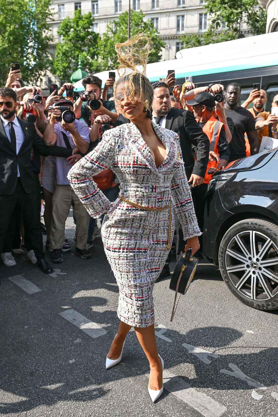 Cardi B at Haute Couture Fashion Week