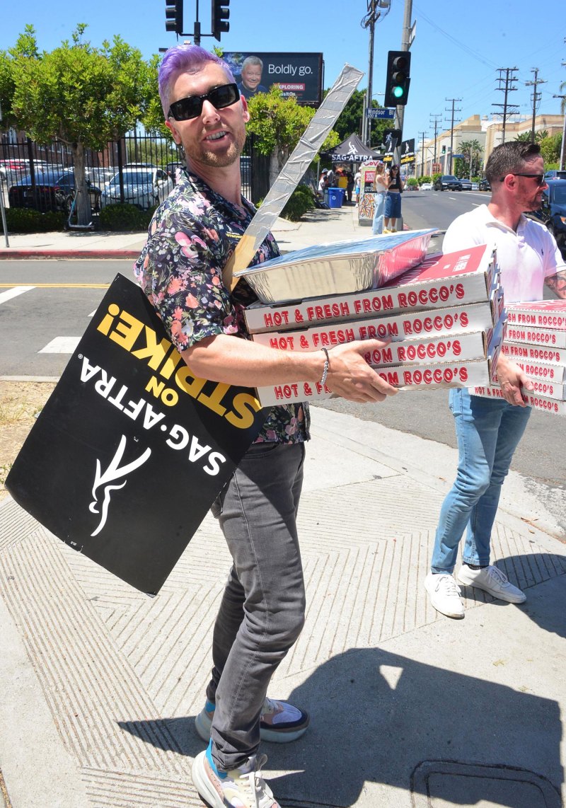 Celebrities Who ve Joined the SAG-AFTRA Strike Picket Lines 399 Lance Bass