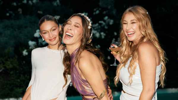 FEAT Gigi Hadid Rocks Sexy Toga at Sister Alana Hadid Birthday