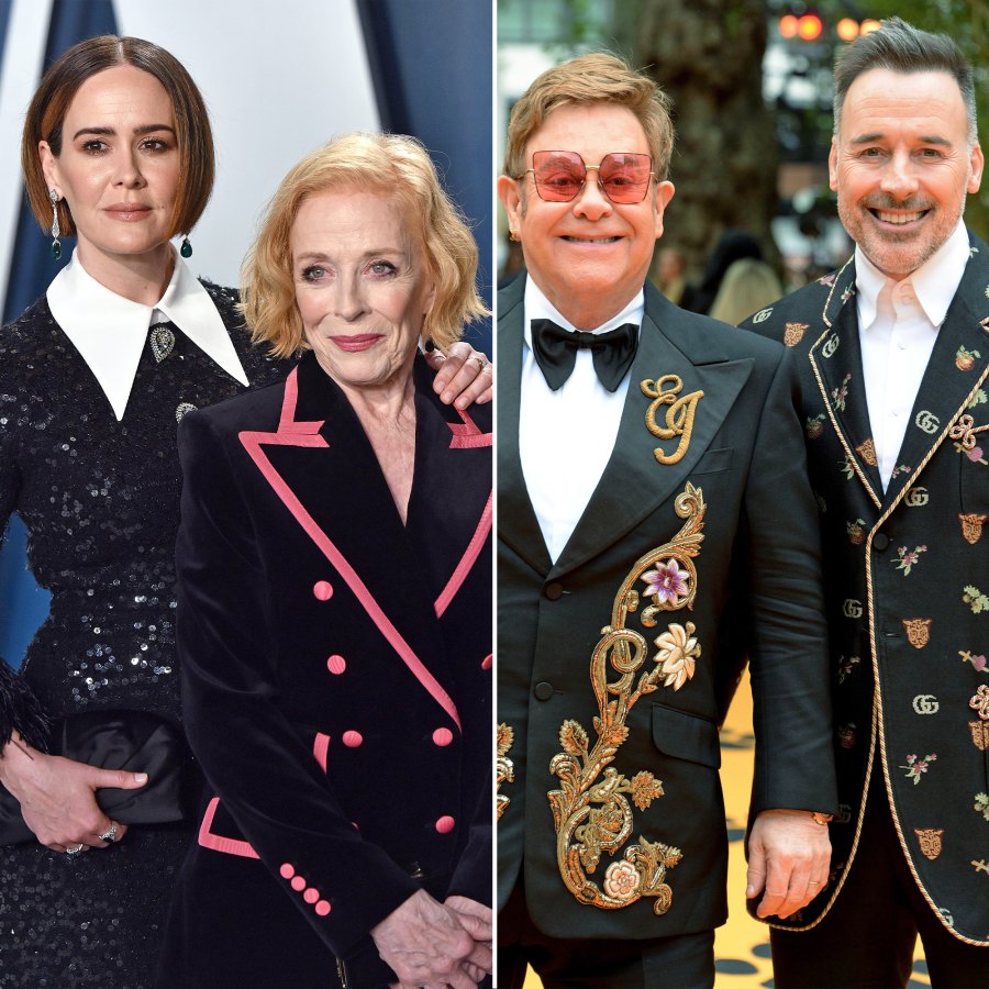 Hollywood Gay Power Couples Sarah Paulson Holland Taylor Elton John