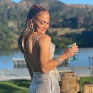 Jennifer Lopez Rocks Sparkly Outfit While Dancing on Table for Her Birthday