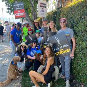 Kevin McKidd and Girlfriend Danielle Savre Unite With Shondaland Costars at SAG-AFTRA Picket Line