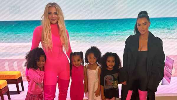 Kim Kardashian and Khloe Kardashian Take Their Daughters to 'Barbie' Dreamhouse Activation: Photos
