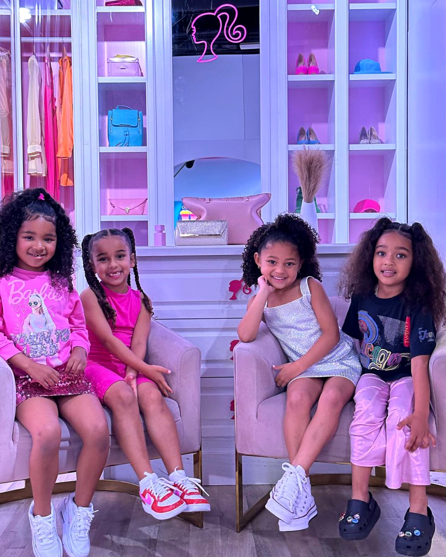 Kim Kardashian and Khloe Kardashian Take Their Daughters to 'Barbie' Dreamhouse Activation: Photos