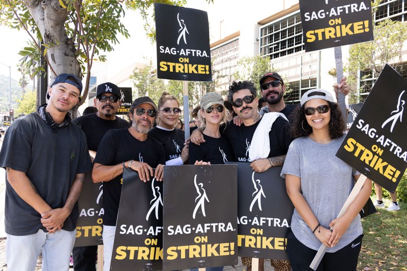 Mayans MC Every Cast Reunion at the SAG-AFTRA Strike Picket Line