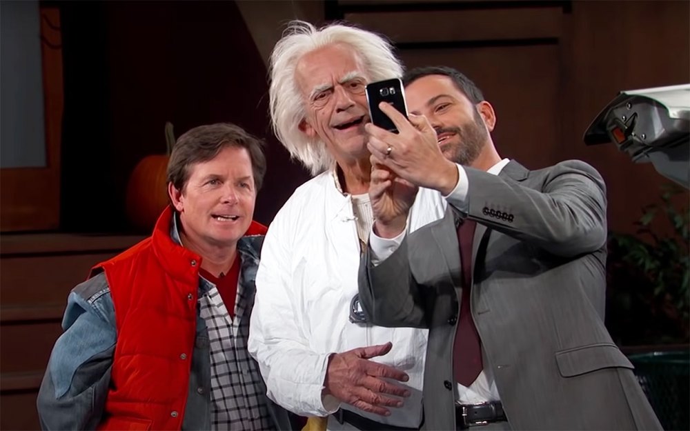 Michael J. Fox, Christopher Lloyd Reprise Their Back to the Future Characters on Jimmy Kimmel Live, Declare &ldquo;2015 Kind of Sucks&rdquo; &mdash; Watch Now!