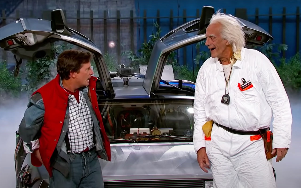 Michael J. Fox and Christopher Lloyd Debut BACK TO THE FUTURE