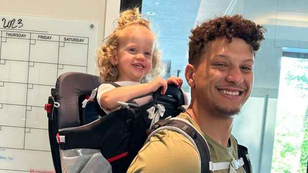 Patrick Mahomes Carries Daughter Sterling in Backpack on Hiking Trip