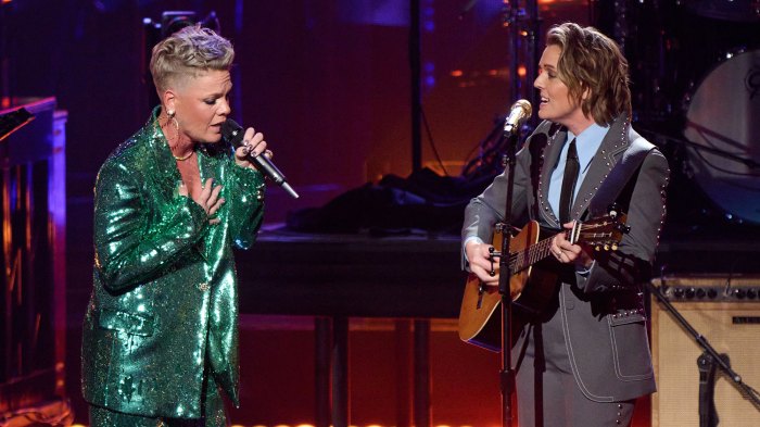 Pink and Brandi Carlile Pay Homage to Late Sinead O'Connor With 'Nothing Compares 2 U' Duet